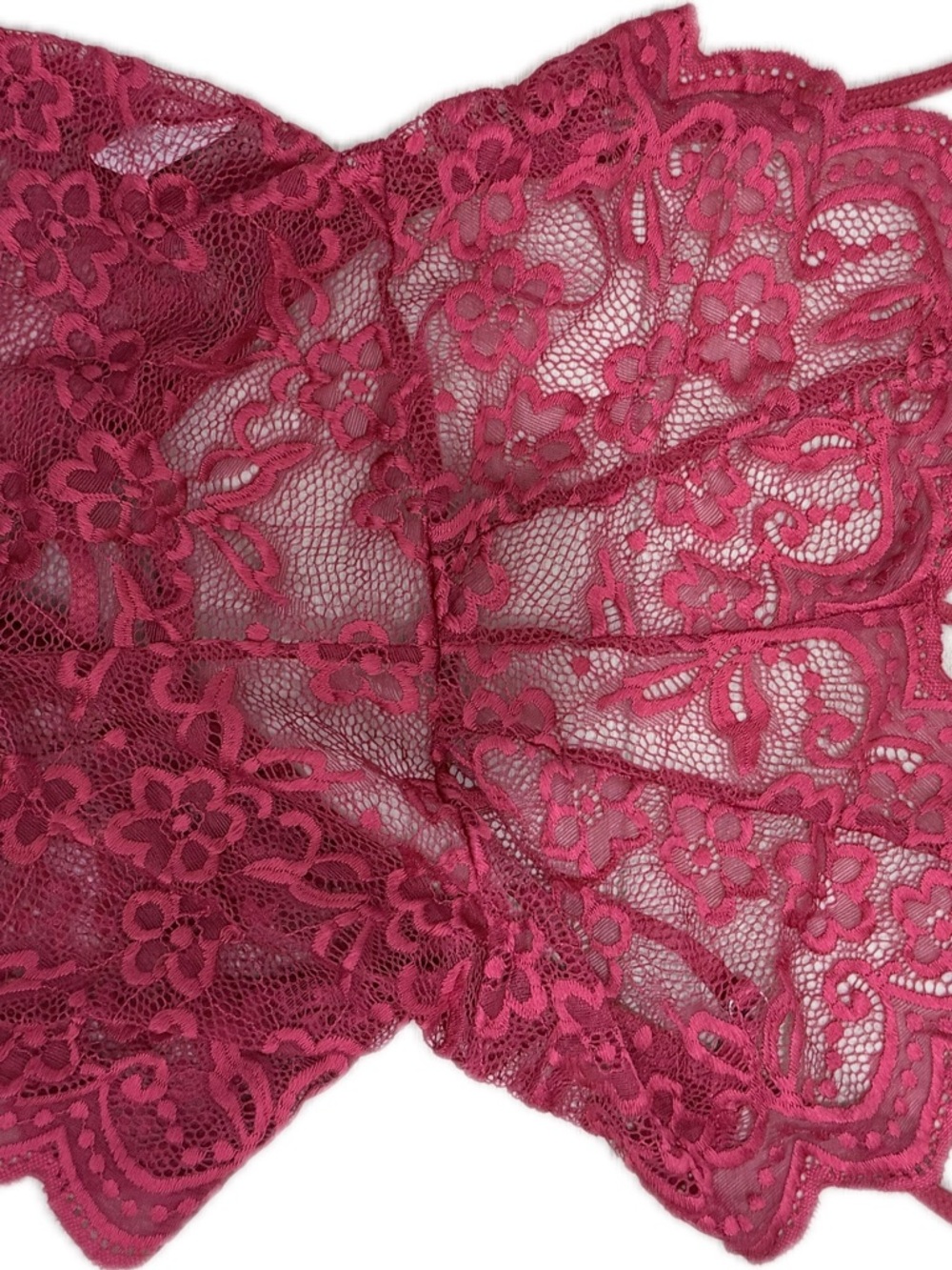 Women's Sexy Lace Teddy Bodysuit Red Rose - Elegant Sheer open Croch - Picture 4 of 8